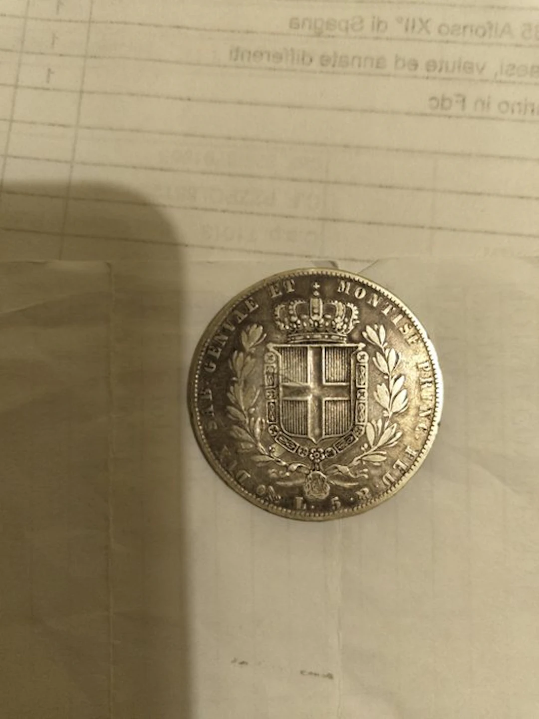 Italy, Savoy Carlo Alberto. 5 Lire 1844 Genova (No reserve price)