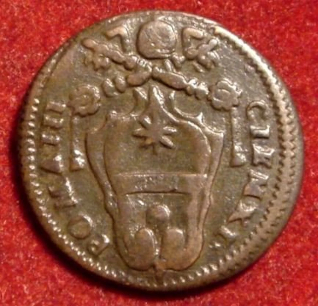 Gubbio Clemente XI (1700 - 1721). Quattrino Raro (No reserve price)