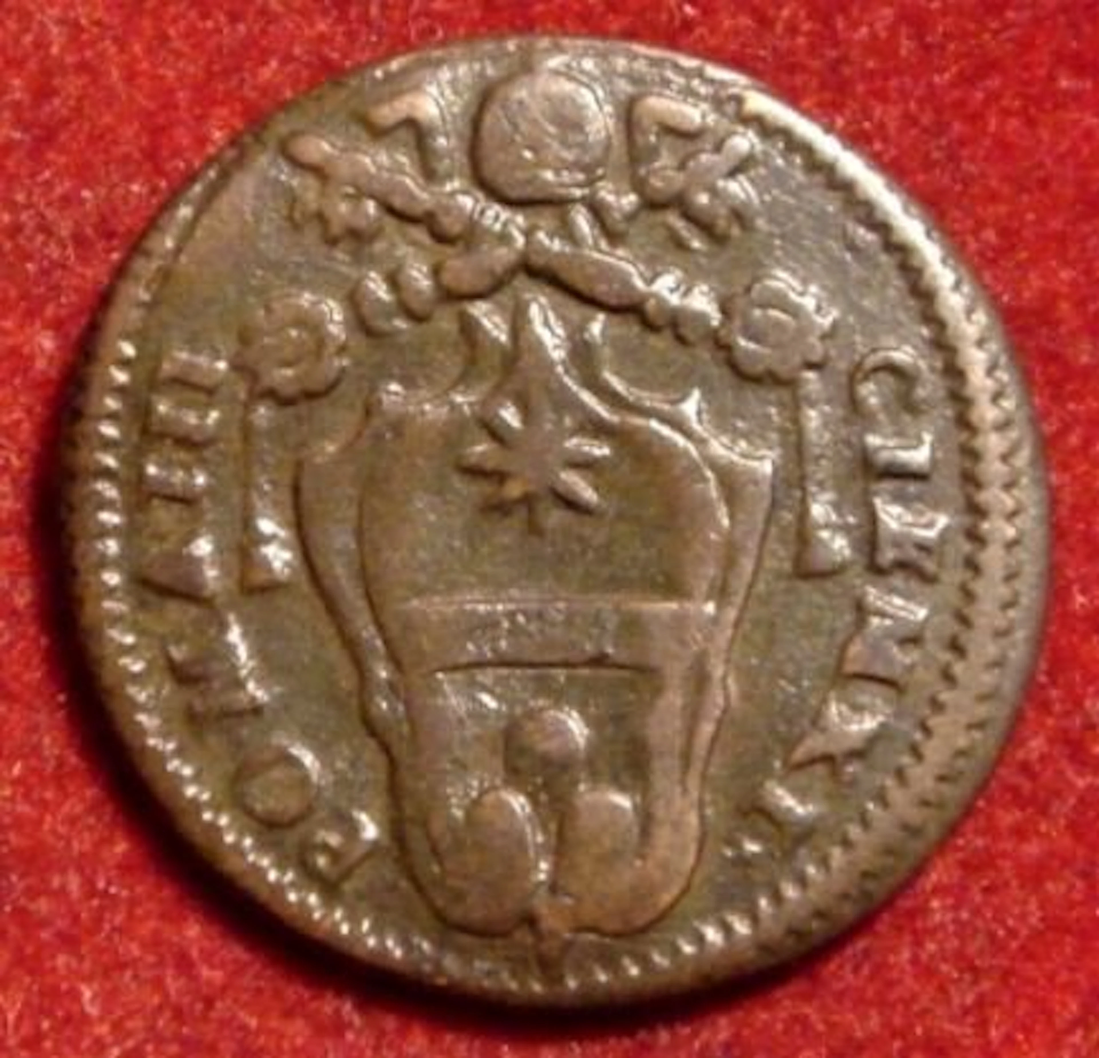 Gubbio Clemente XI (1700 - 1721). Quattrino Raro (No reserve price)