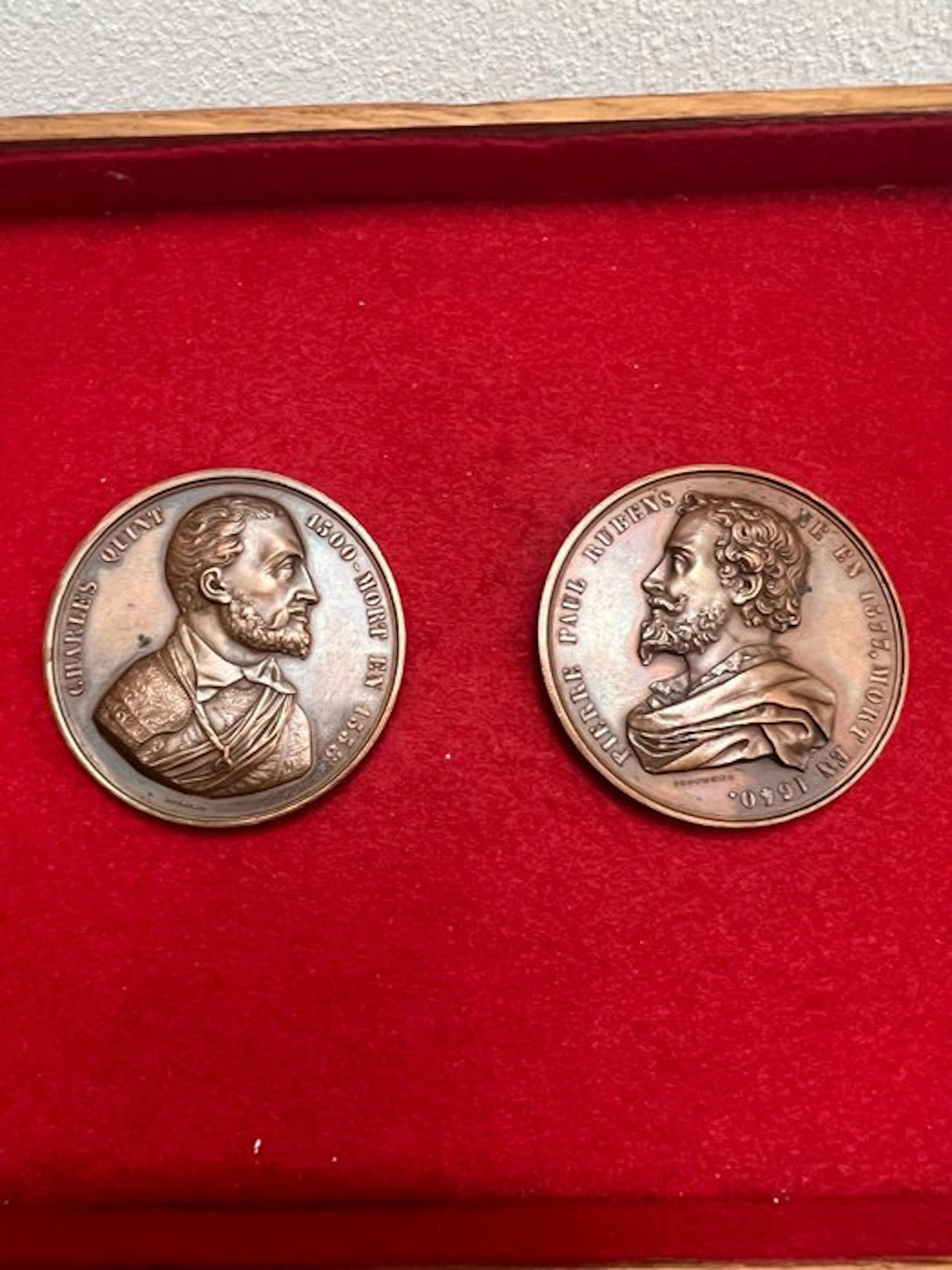 Belgium. Medal Lotto di 2 medaglie 1848 "Les Grands...