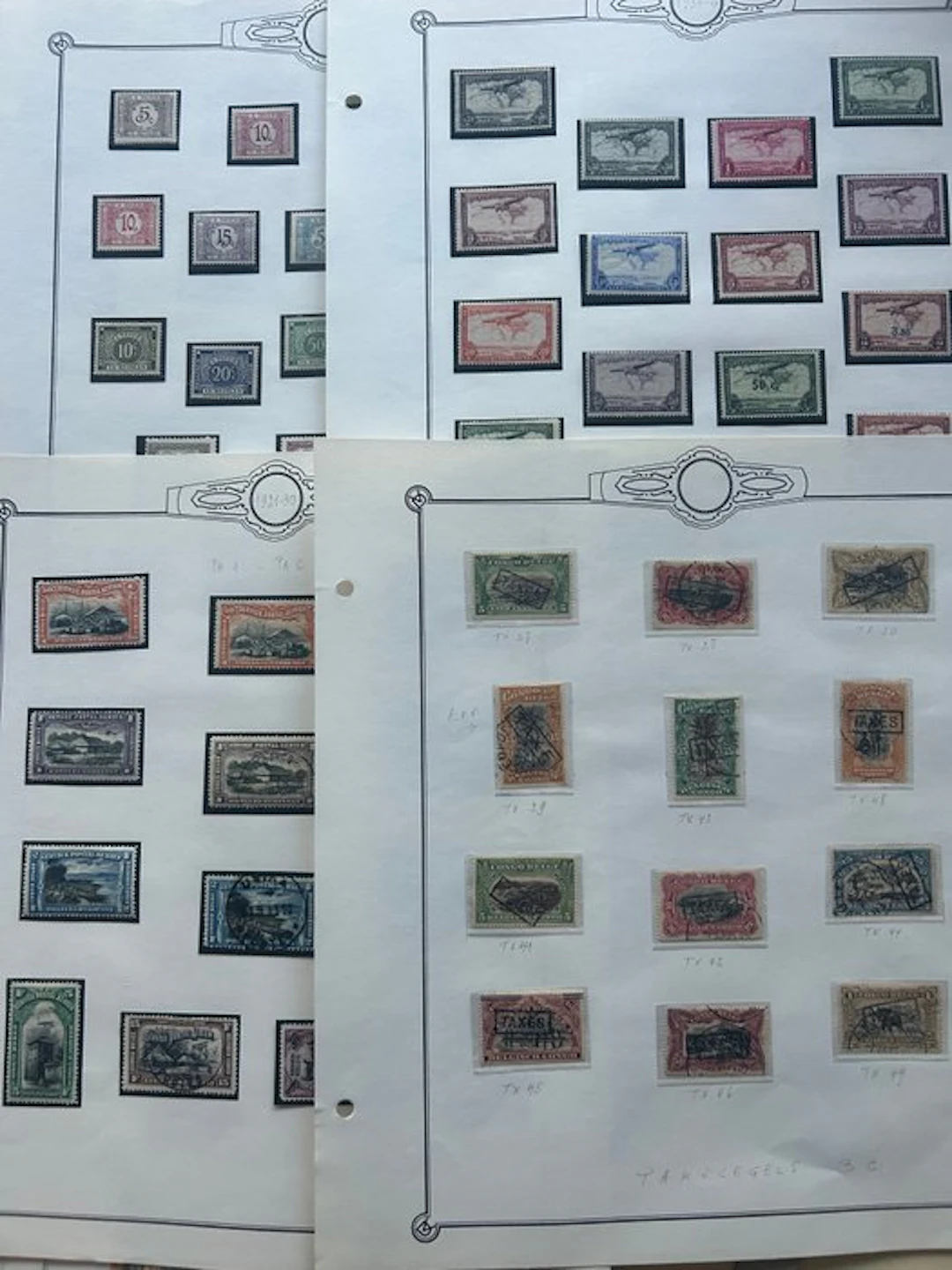 Belgian Congo 1909 - Collection of penalty postage stamps...