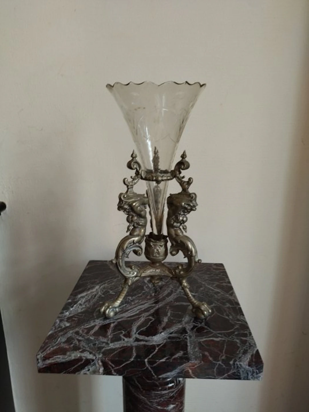 Centrepiece - Silvered bronze - Tulip tree