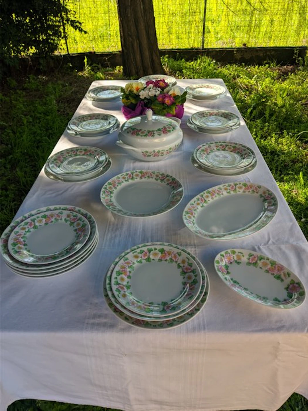 Richard Ginori - Table service (32) - Flowers - Porcelain