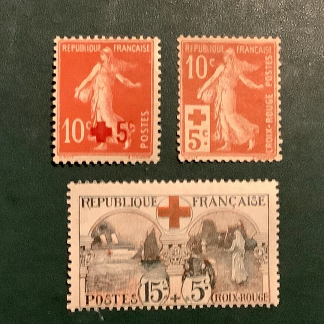 France 1914/1918 - The three Red Cross stamps - MNH - Yvert 146/147 en 156