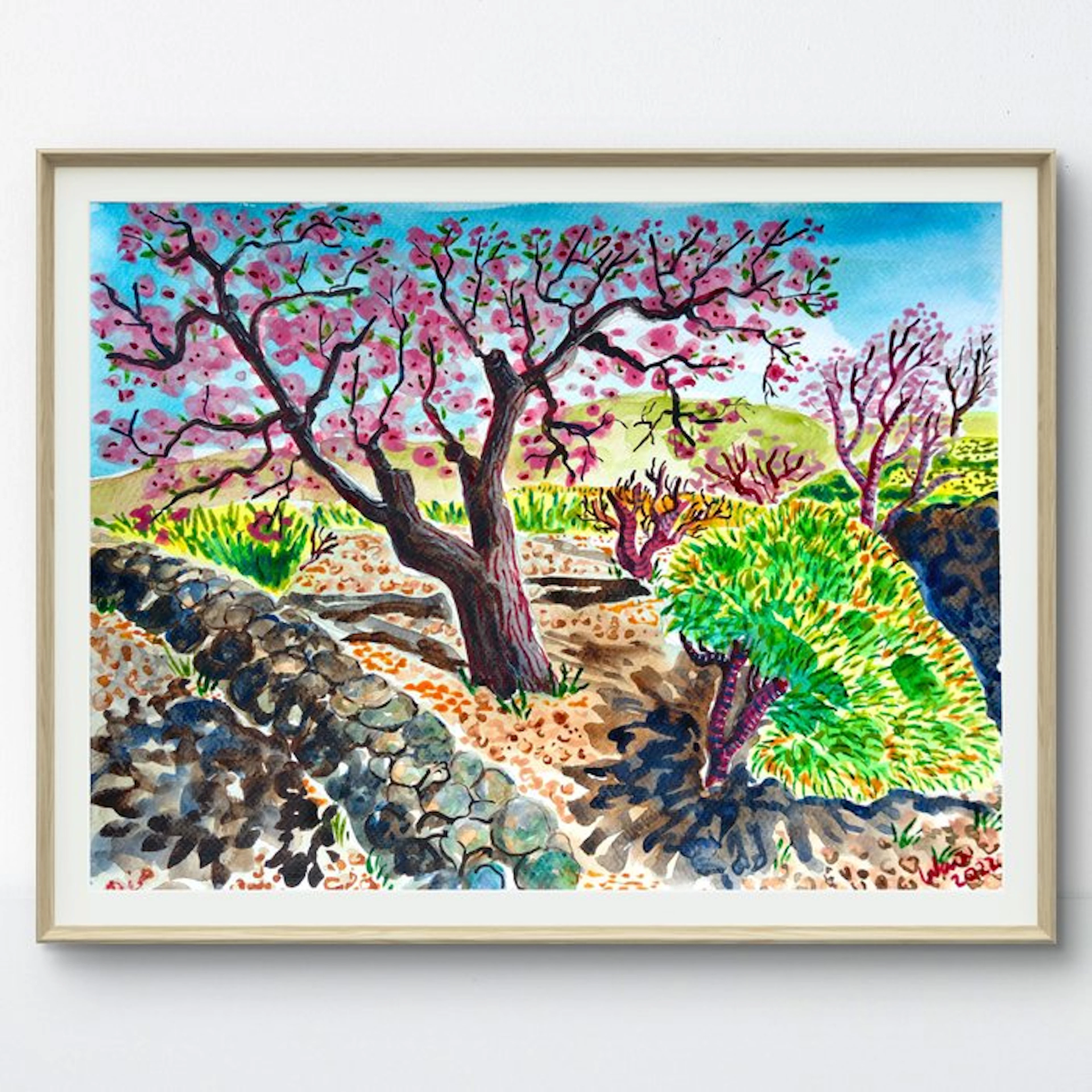 Kirsty Wain (XX) - Almond Blossom Tree in Andalucia - No Reserve