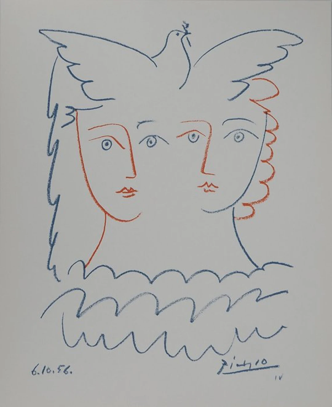 Pablo Picasso (1881-1973) - Couple à la colombe