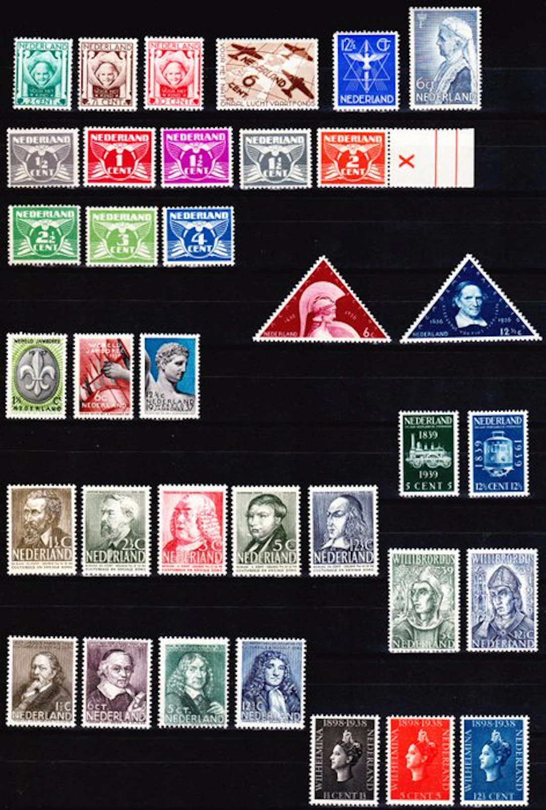 Netherlands 1924/1939 - Fine selection of pre-war mint stamps