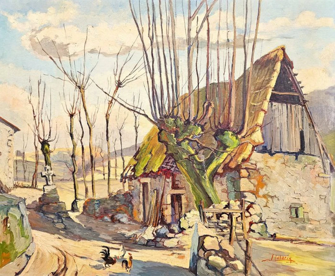 Jean Laborie (1912-?) - Chaume à Trepsat, Cantal