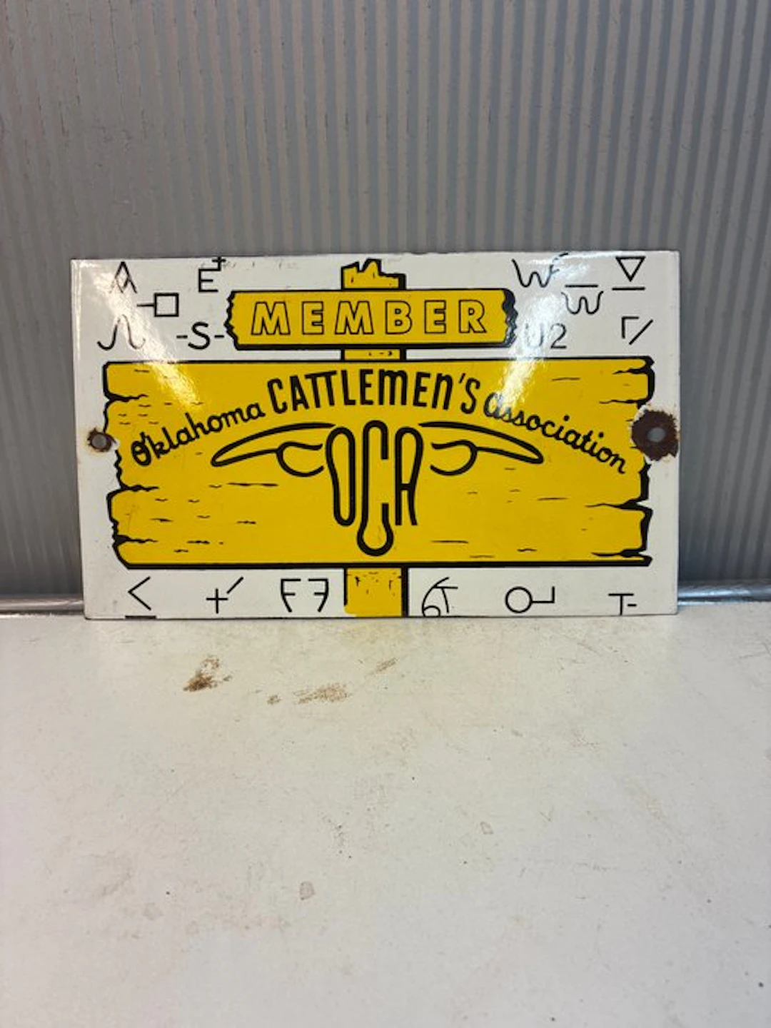 Oklahoma Cattlemen’s Association – Enamel Advertising...
