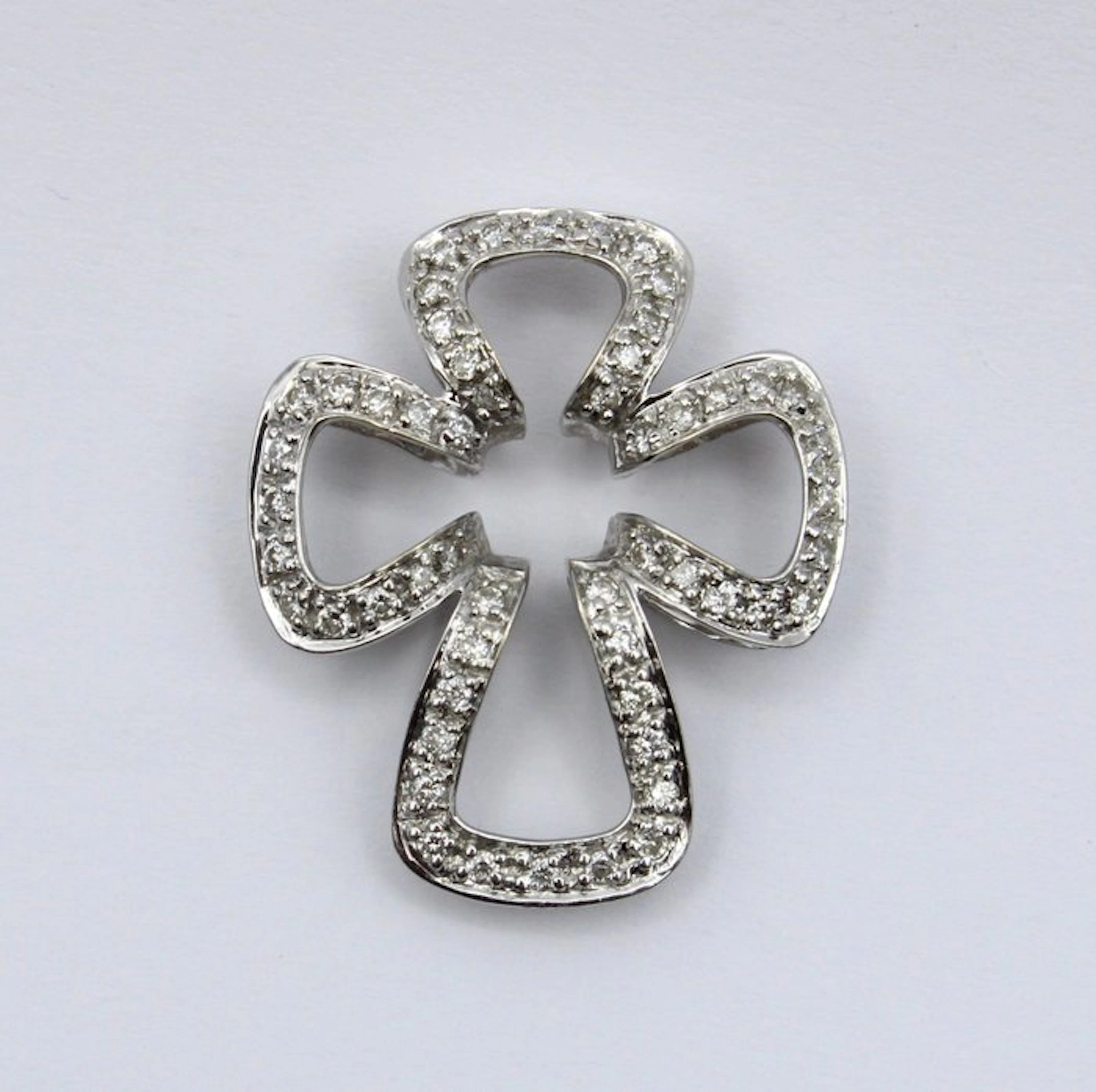 Pendant - 18 kt. White gold - 0.65ct. tw. Diamond (Natural) - Diamond