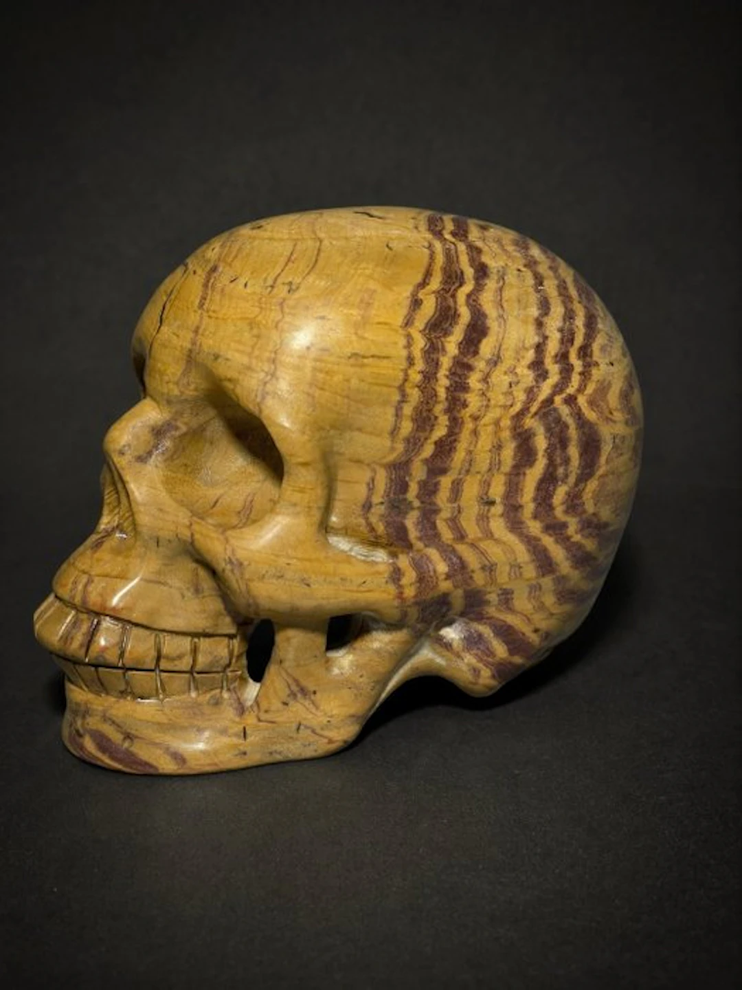 Natural Jasper Skull Sculpture – Super Realistic Finish...