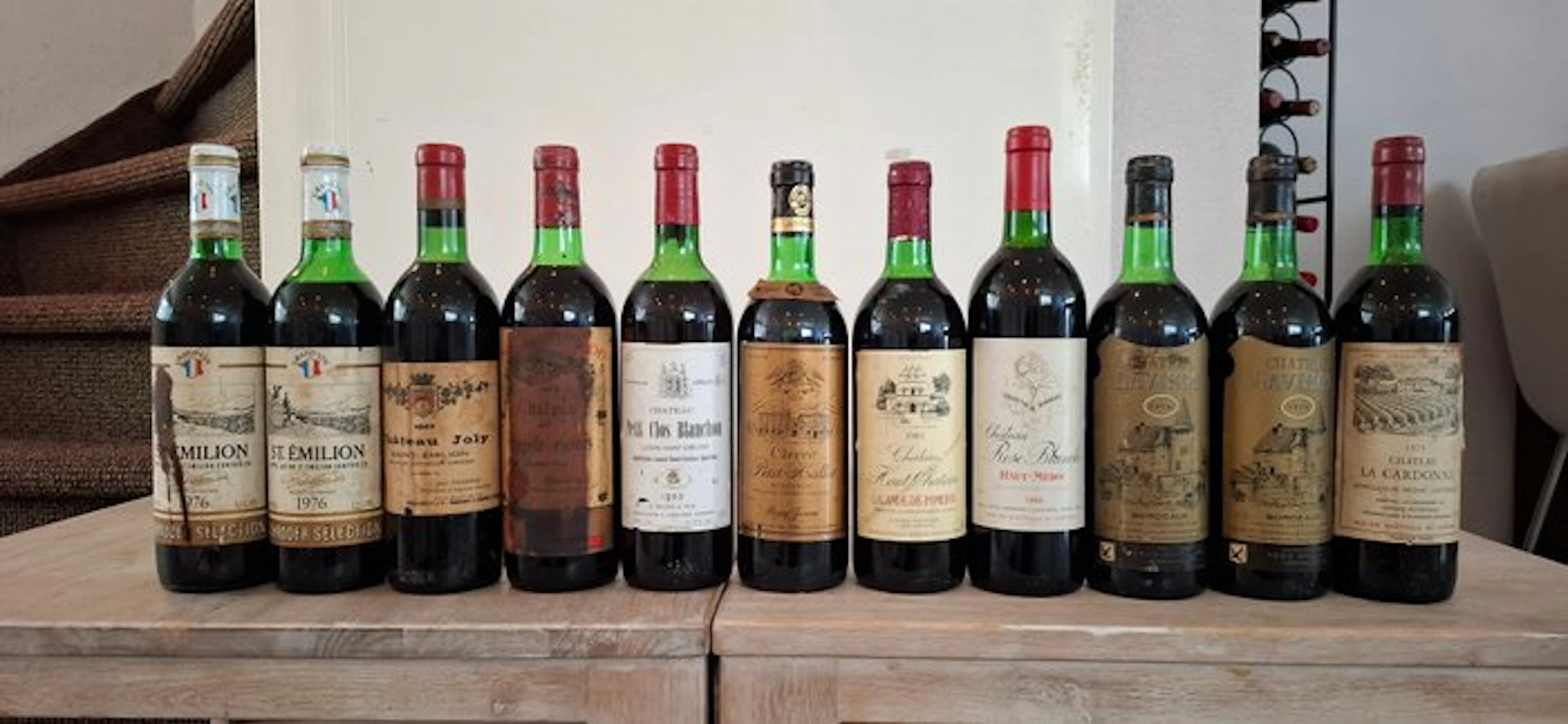1975 Chateau La Cardonne; 1993 Chateau Rose Branche; 1976...