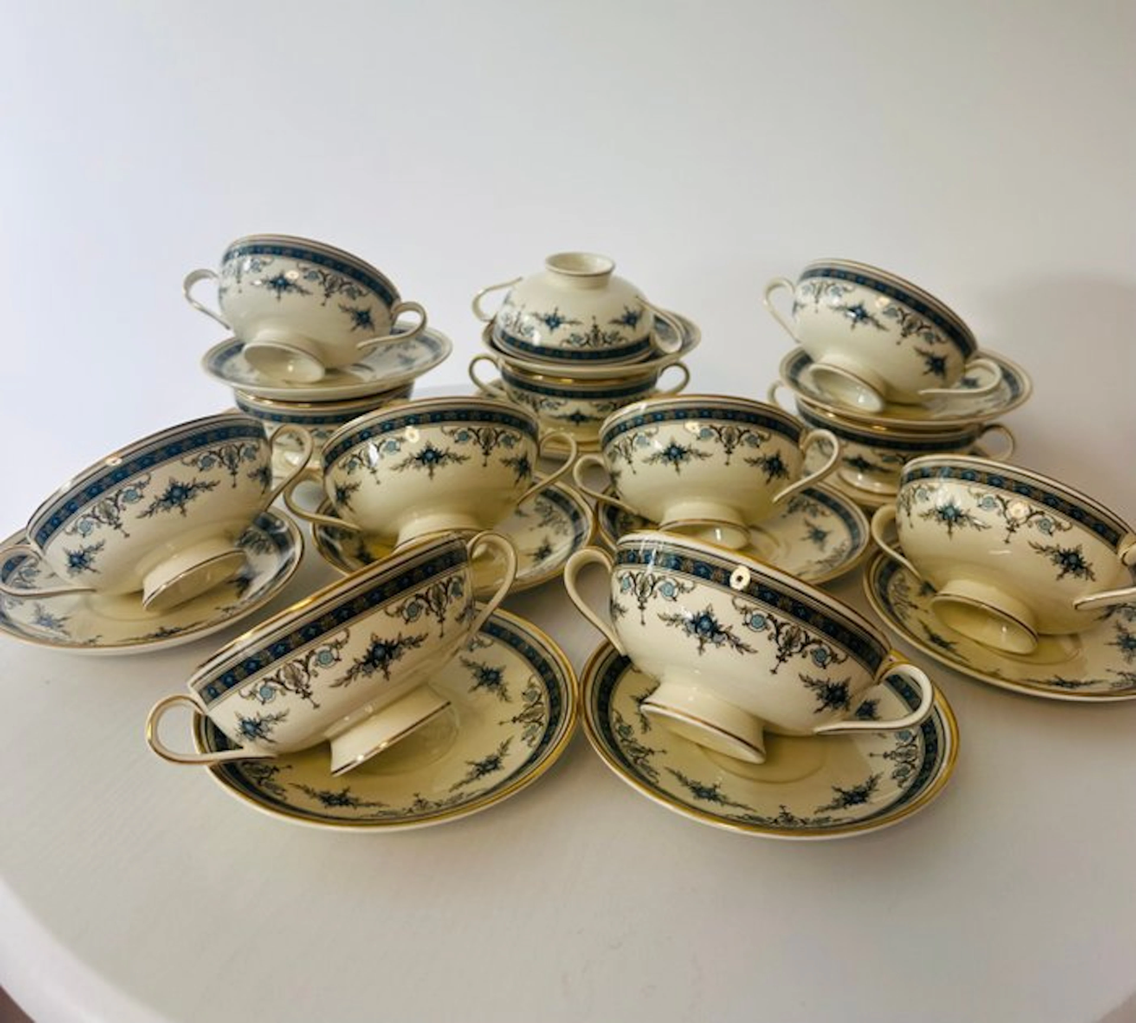 Minton - Soup bowl (12) - Minton "Grasmere" Fine Bone...