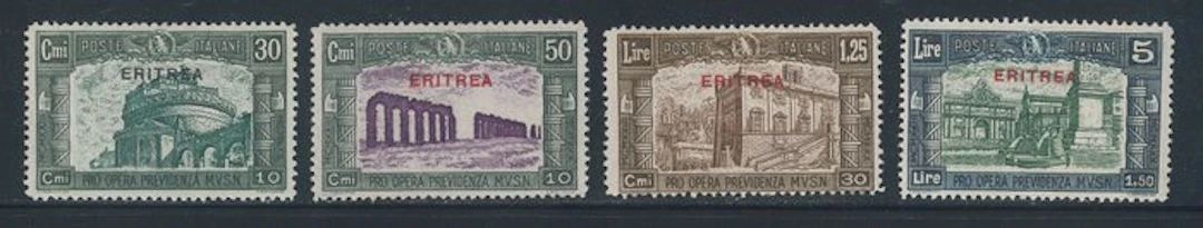 Italian Eritrea - Militia III, complete series no. 170/173.