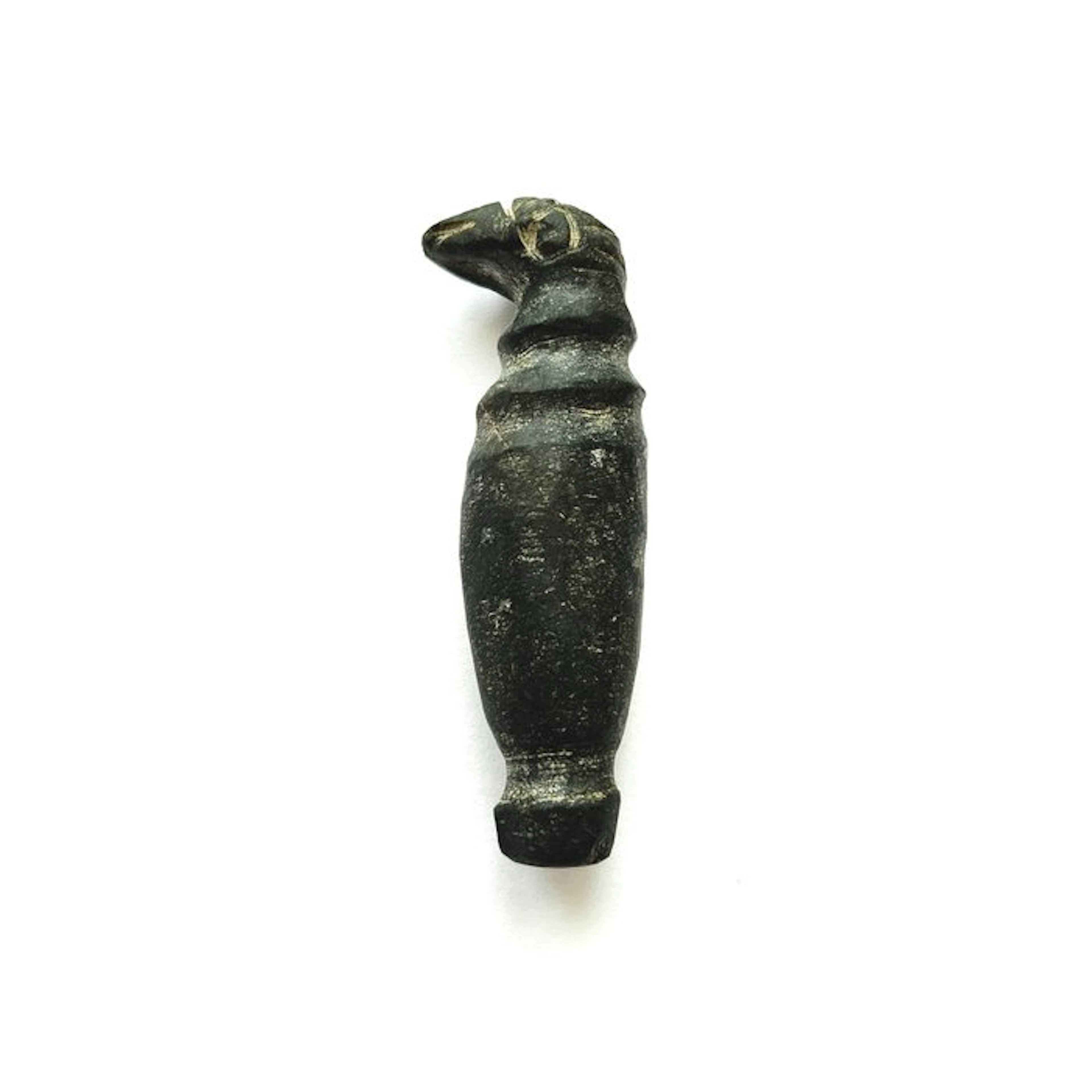 Western Asiatic Black Stone Bird Bead Talisman - 67 mm
