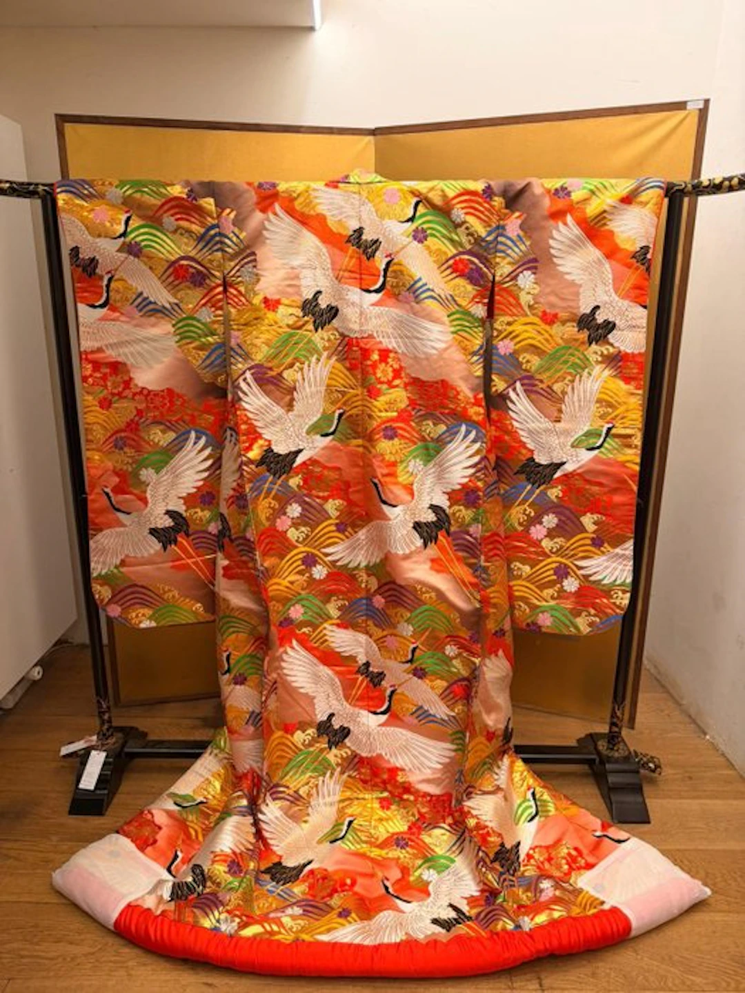 A fine brocade silk uchikake