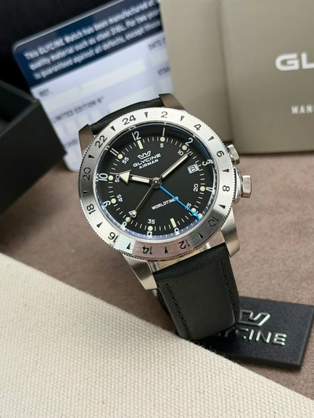 Glycine - Airman GMT black Date - GL1048 - Men - 2020-2025