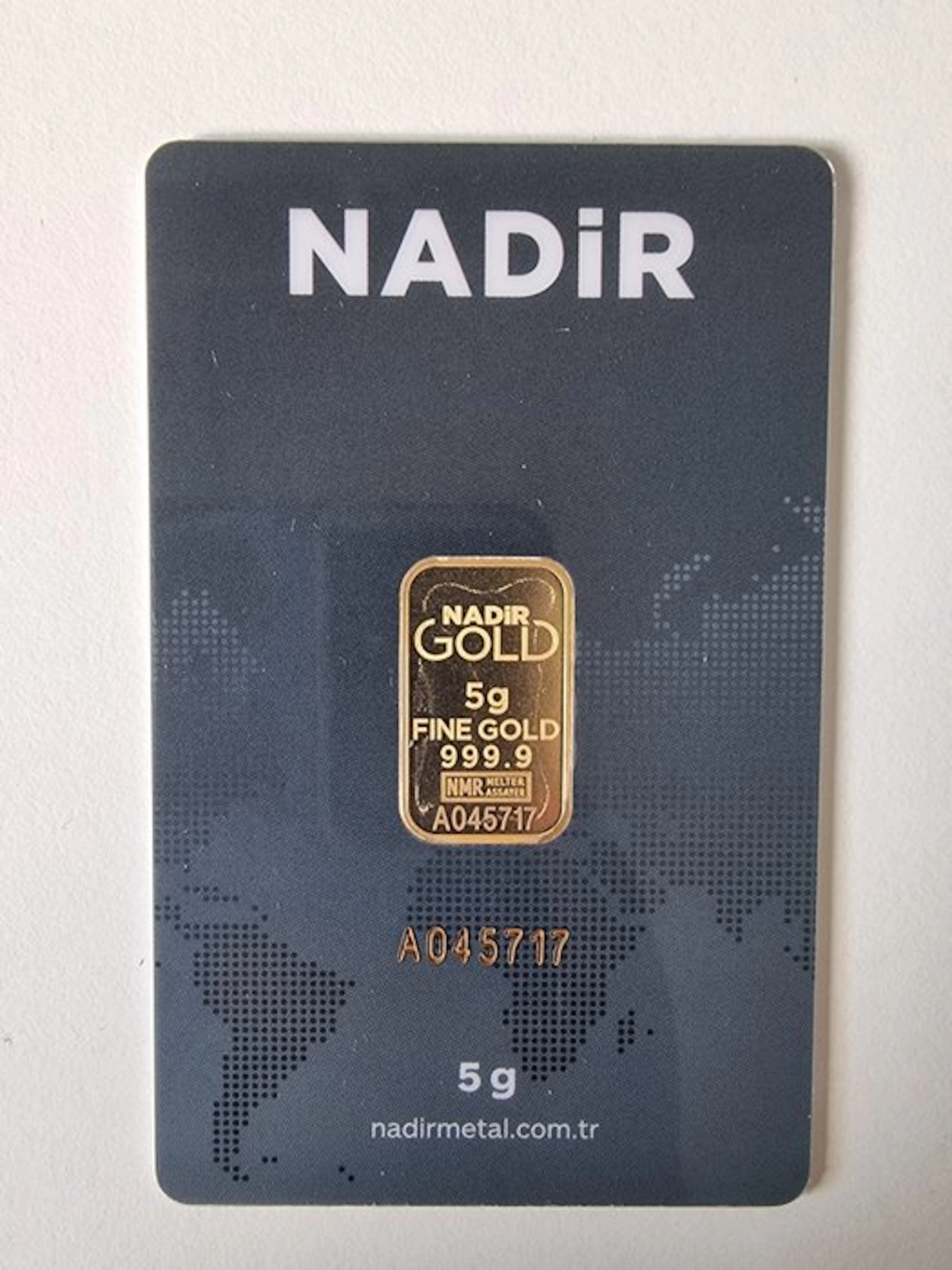 5 grams - Gold .999 - Nadir Metal Rafineri, Turkey - Sealed & with certificate
