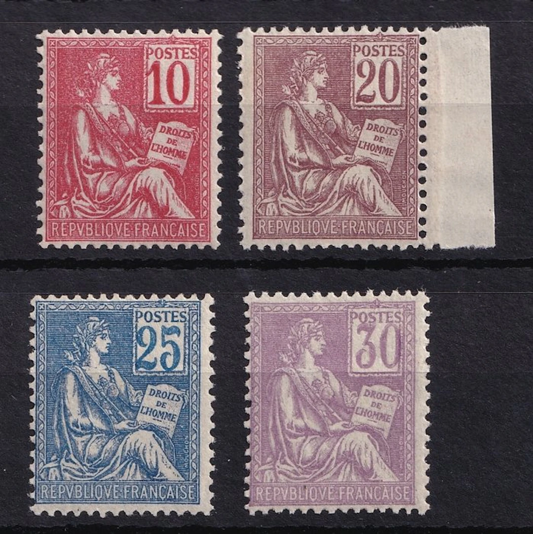 France 1900 - Estimate 750€, complete series - Yvert n°112/115