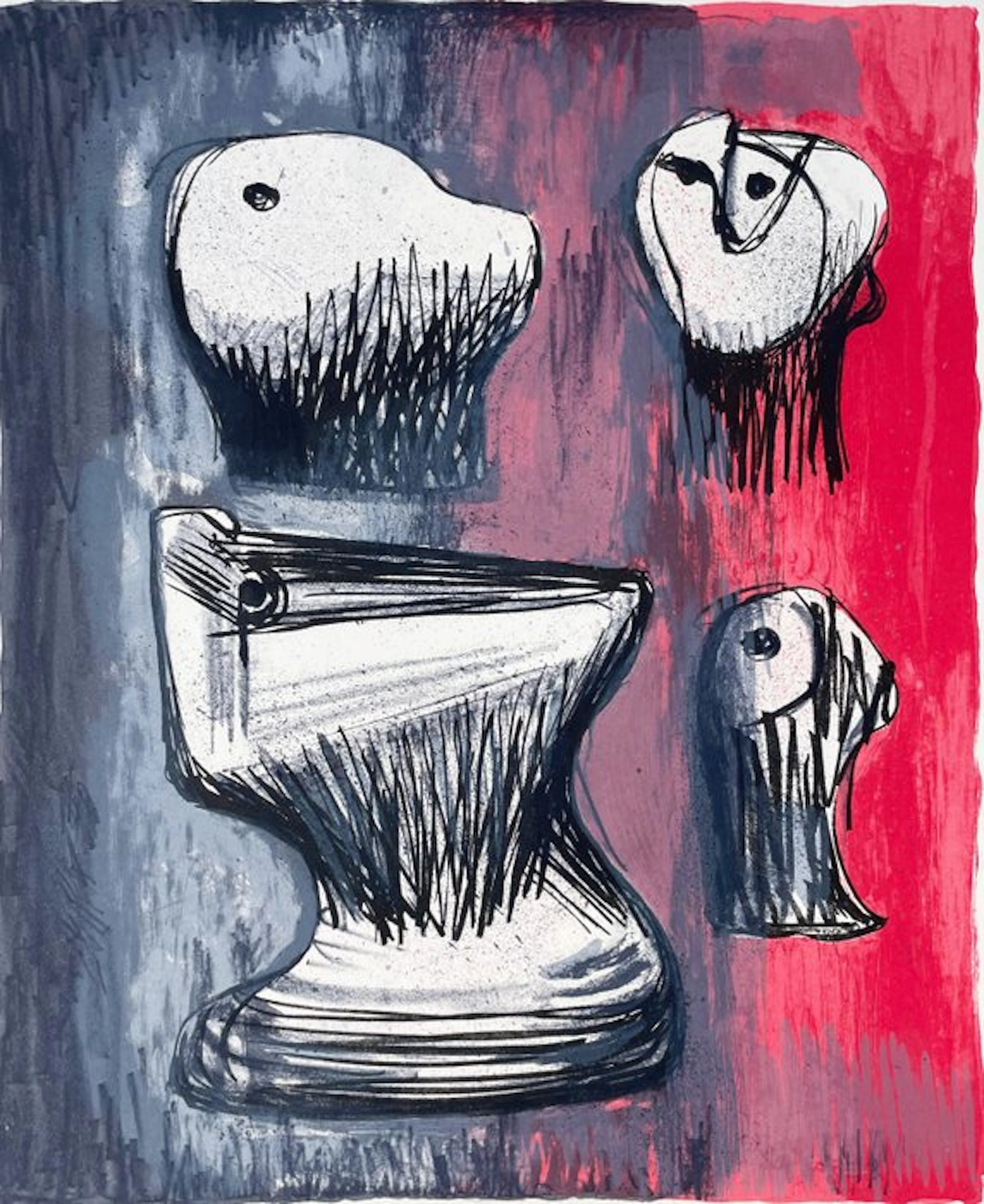 Henry Moore (1831-1895) - HEADS, IDEAS FOR SCULPTURES