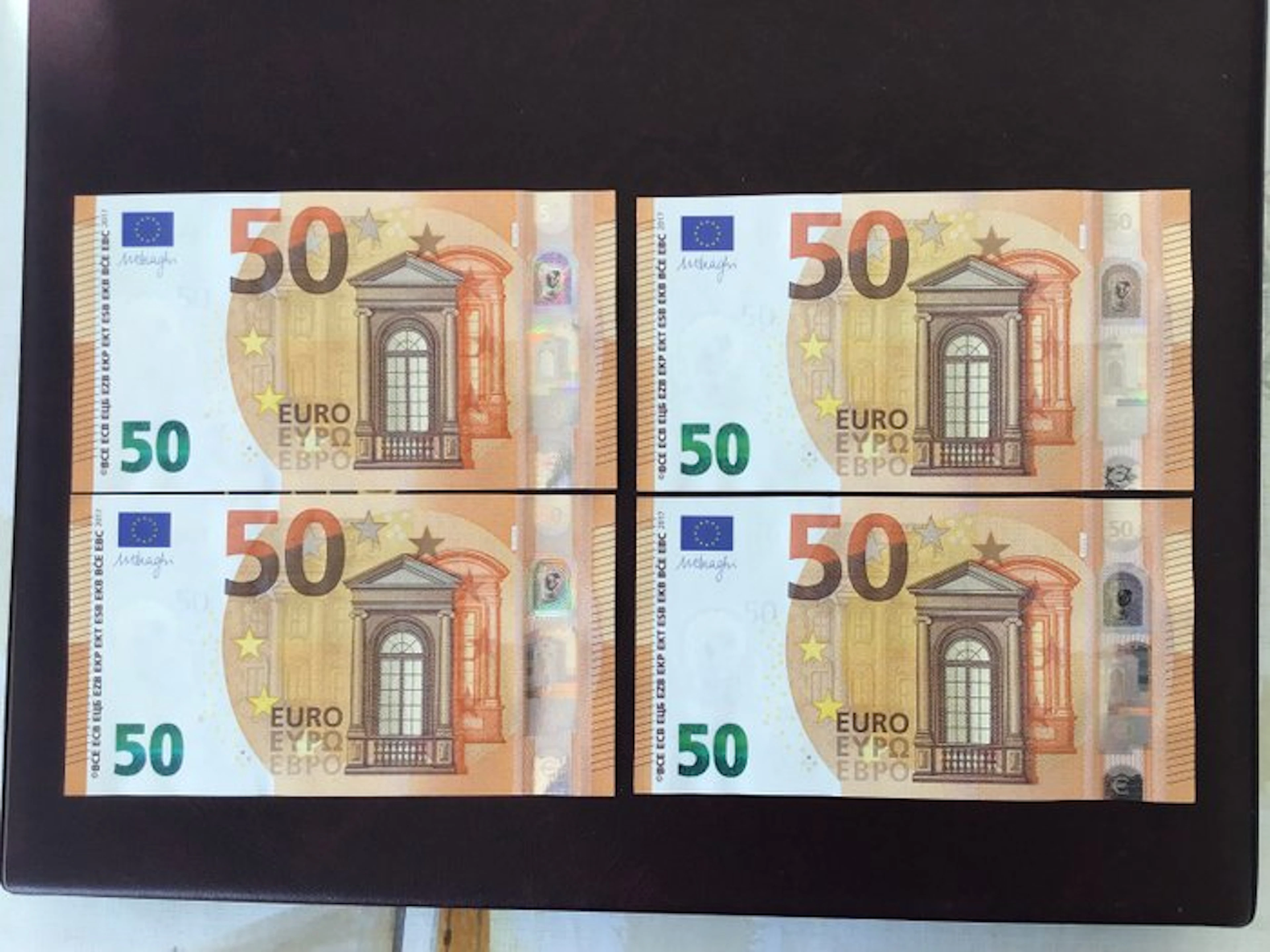 European Union, Spain. - 4 x 50 Euro 2017 Draghi - V002