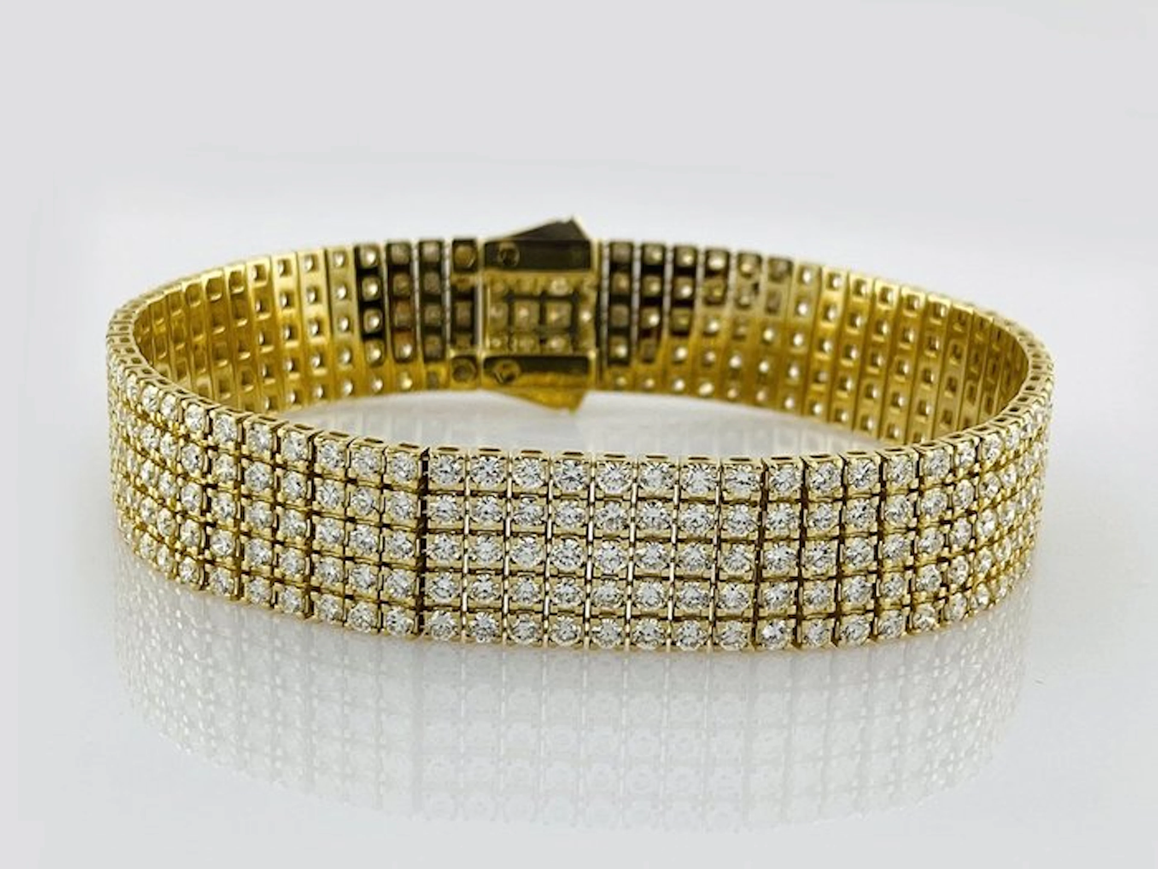 Bracelet - 14 kt. Yellow gold - 10.25ct. tw. Diamond (Lab-grown)
