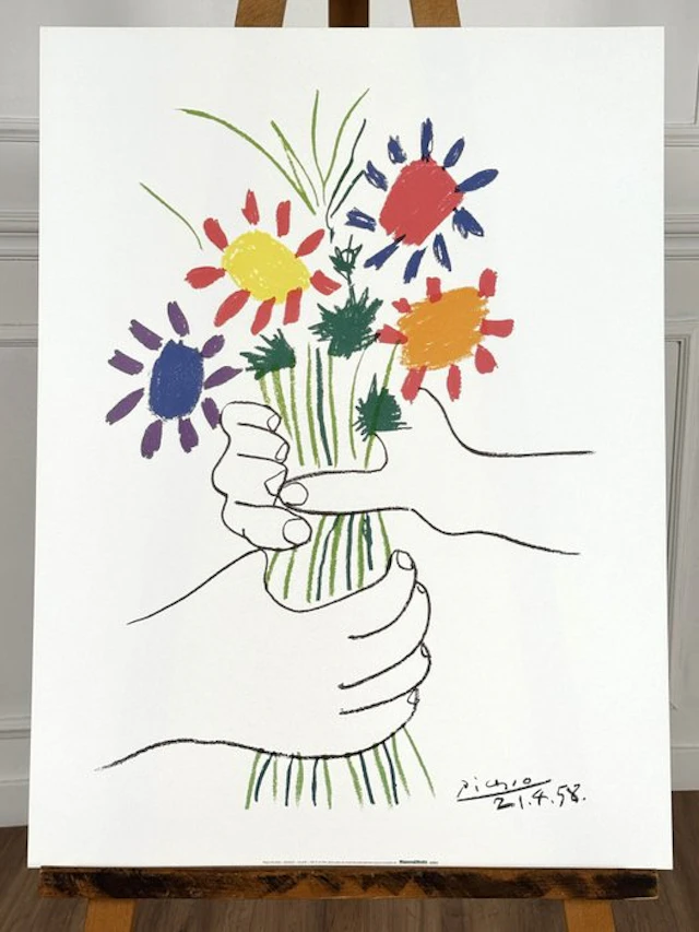 Pablo Picasso - Bouquet of peace - Lito M&S ** Senza prezzo di riserva **