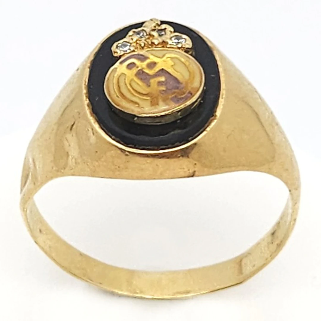 Ring - 18 kt. Yellow gold - 3.50ct. tw. Onyx