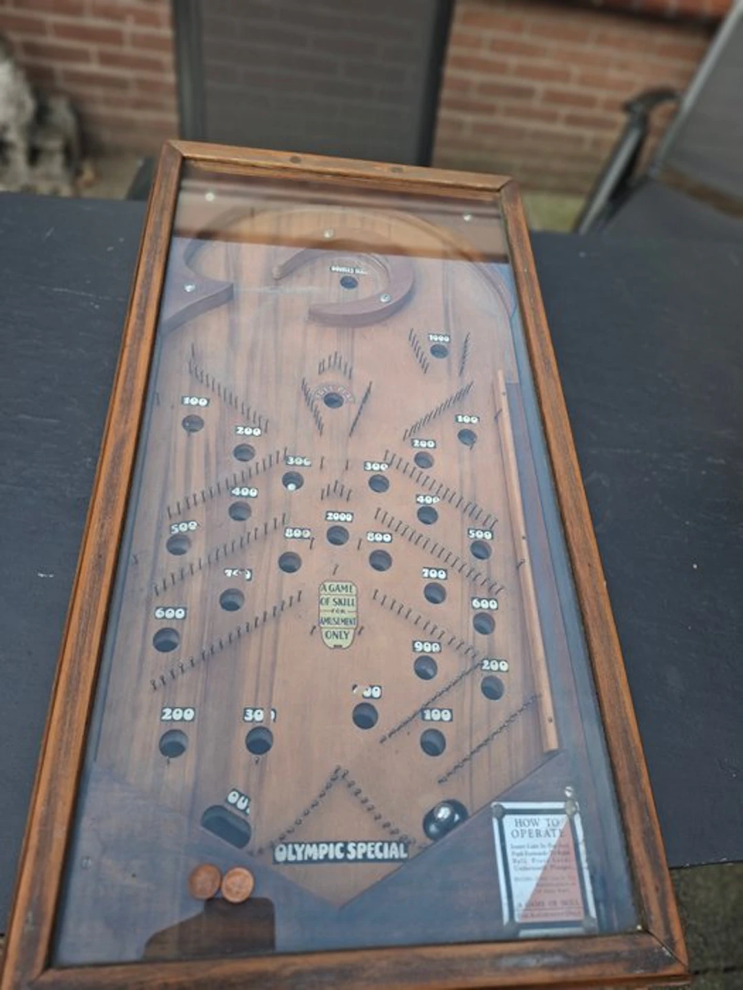 wooden tabletop pinball/bagatelle game - Olympic Special - Board game