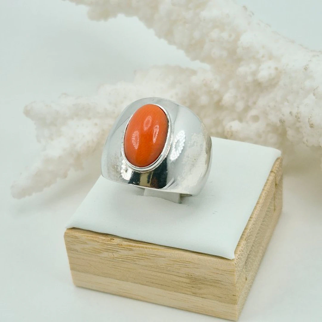 Silver Ring - CORALLO MEDITERRANEO
