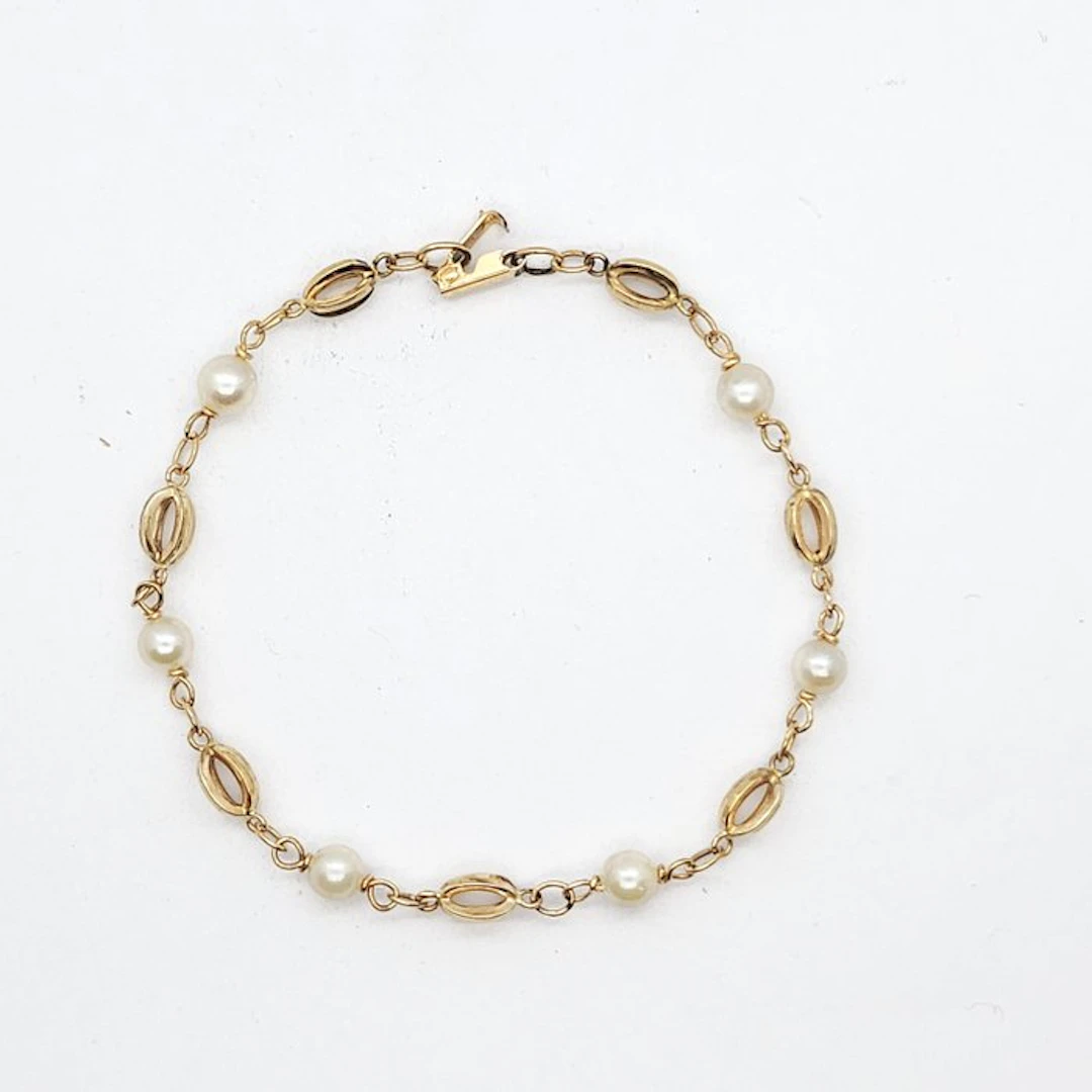 Arm ring - 18 kt. Yellow gold Pearl