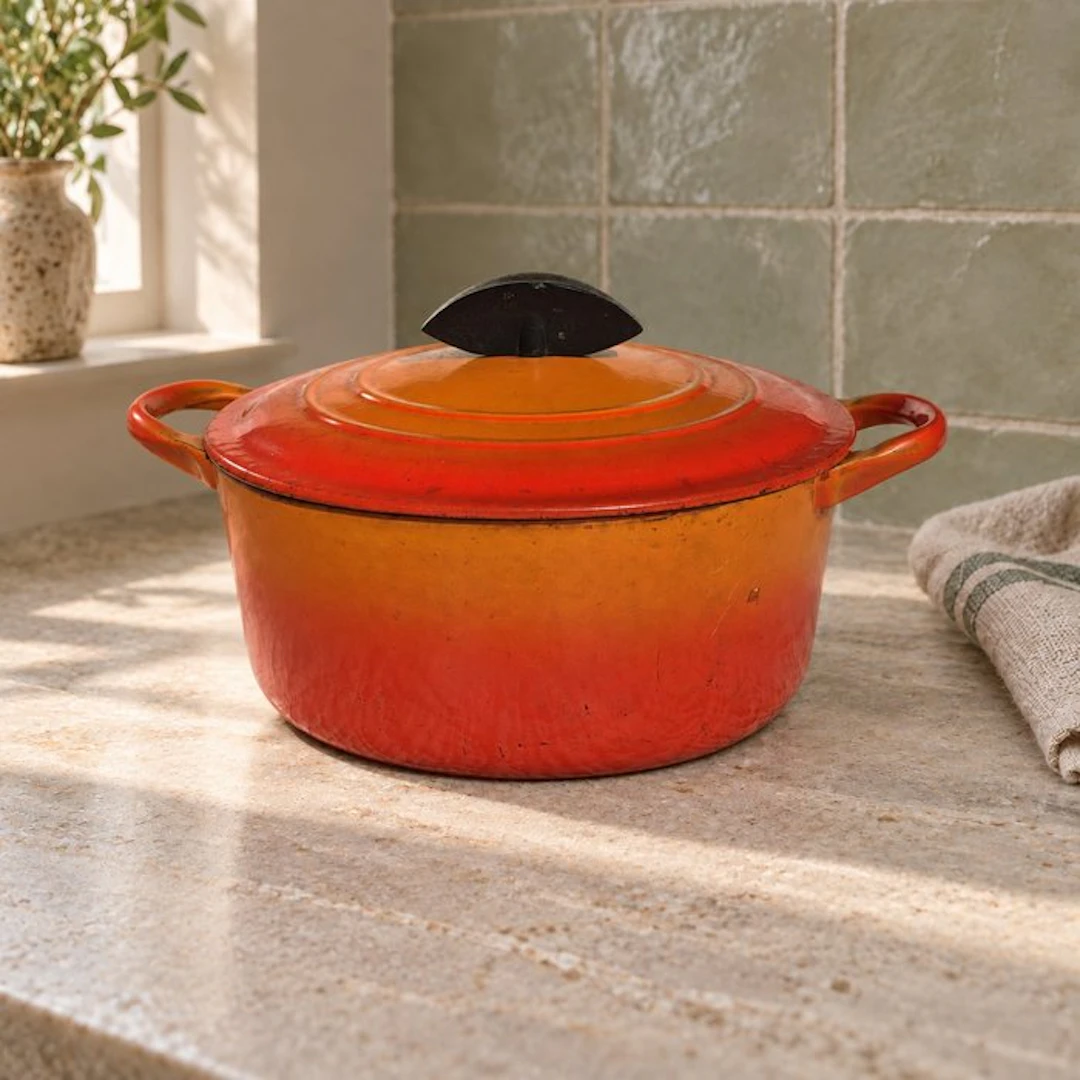 Le Creuset - Casserole dish - Cast iron - Vintage orange...