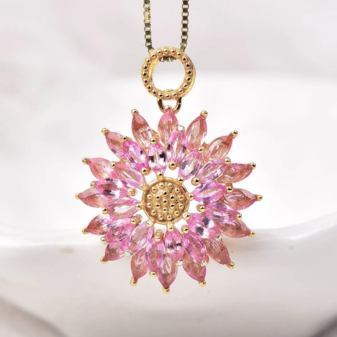 No reserve price - Pendant Silver - Sapphire - Certified