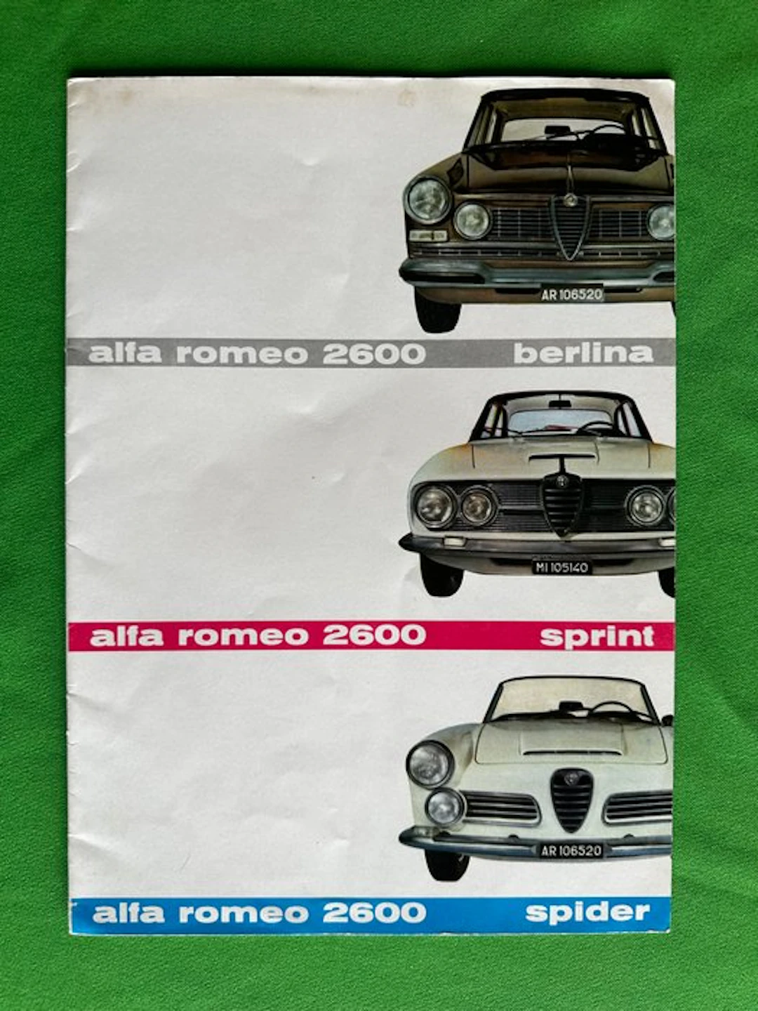 Brochure - Alfa Romeo - 2600 Berlina - 2600 Sprint...