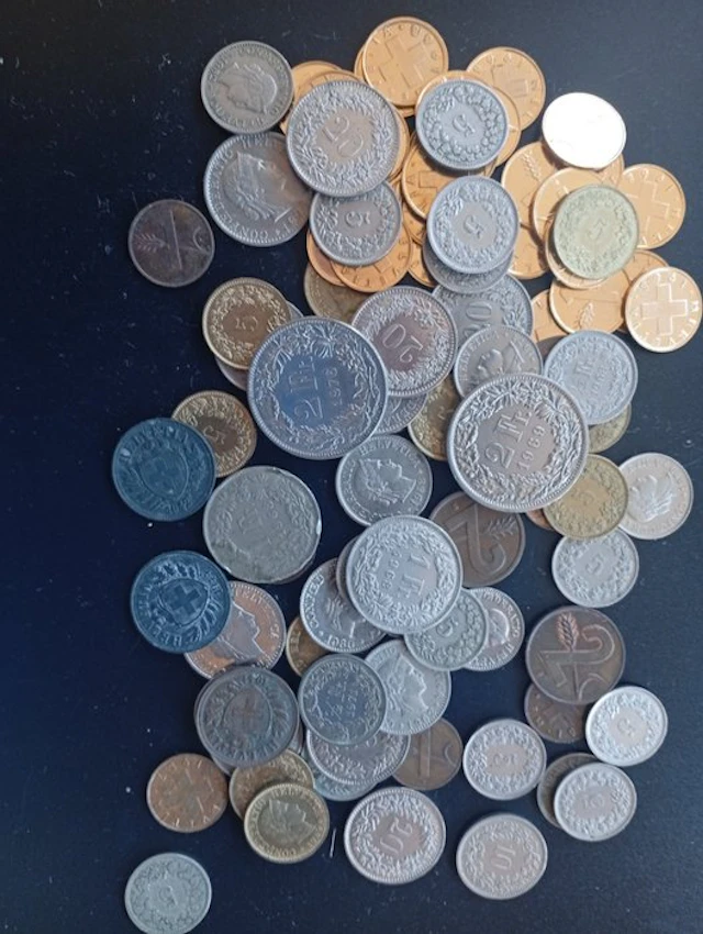 Switzerland. Set of 95+ coins, various denominations XX cent. (No