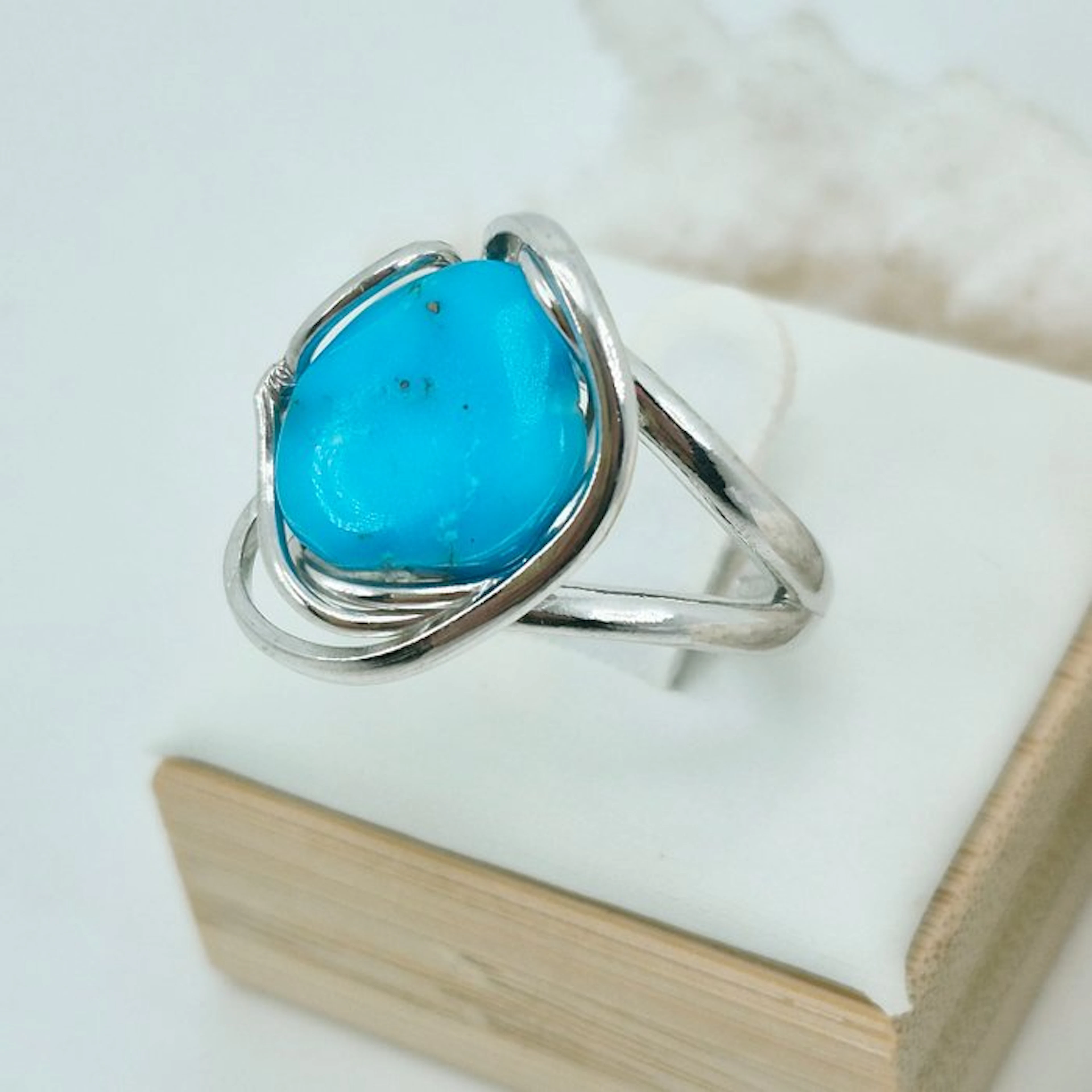 Turquoise - Silver - Ring - Turquoise Arizona