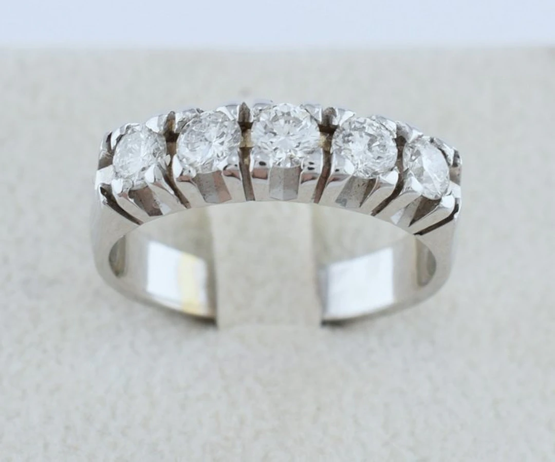 Eternity ring - 18 kt. White gold - 0.80ct. tw. - 750