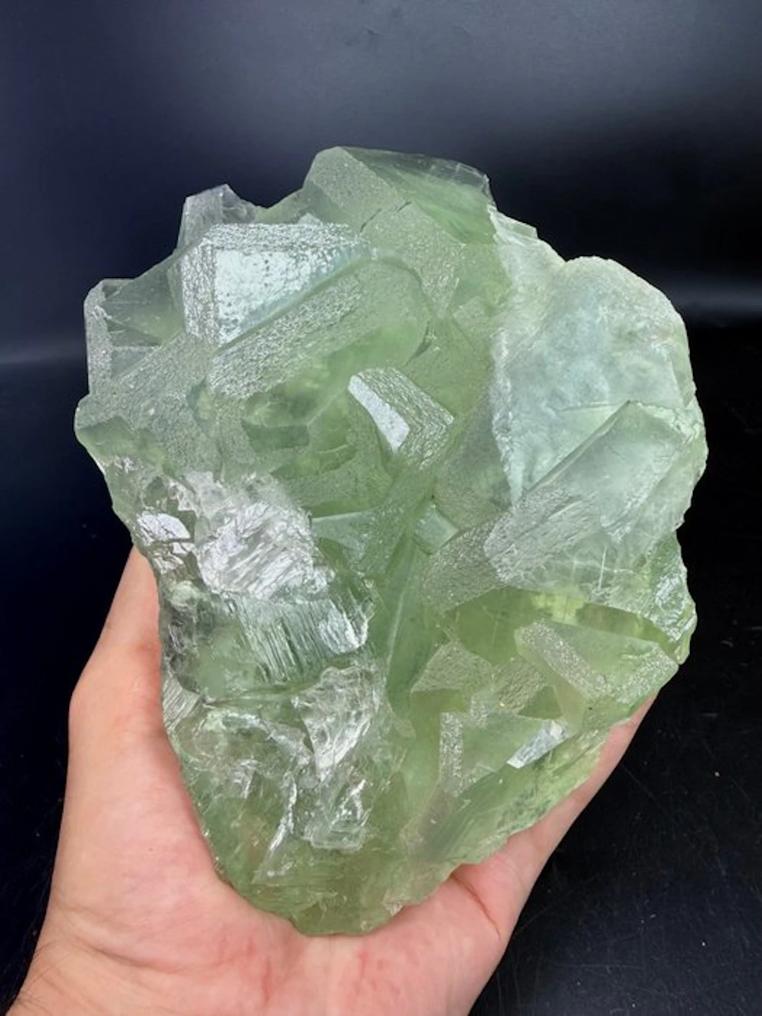 Museum-Grade Natural Green Fluorite Crystal Cluster –...