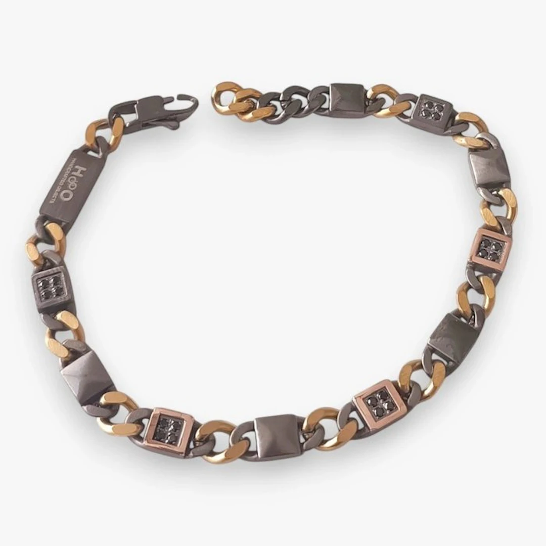 18 kt. - Steel, Yellow gold - Bracelet - Italian Manufacturing