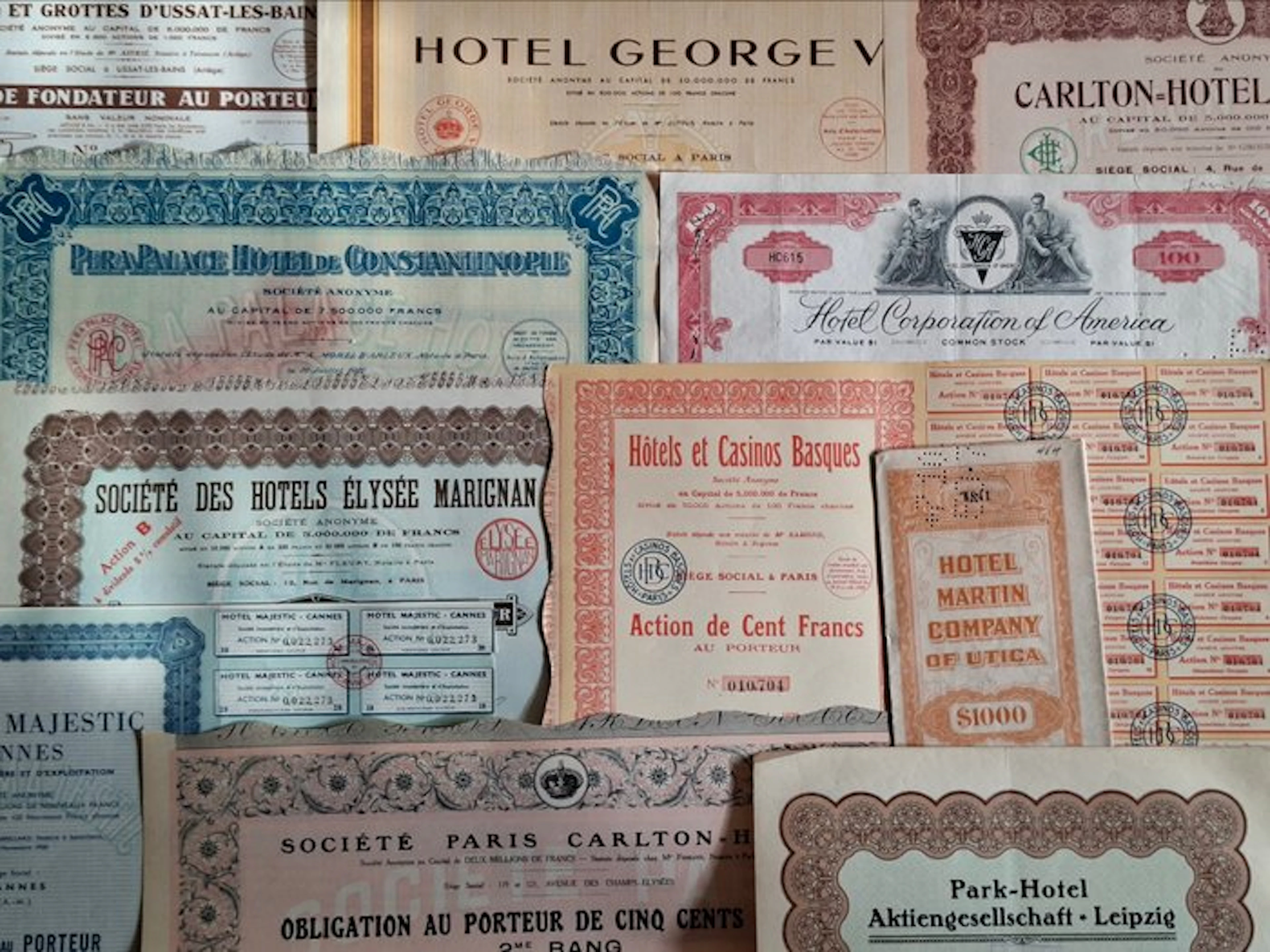 Document - 19 Historische aandelen beroemde hotels