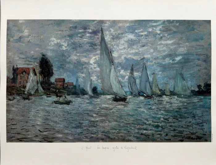 Claude Monet (1840-1926) - Les Barques Regates à Argenteuil