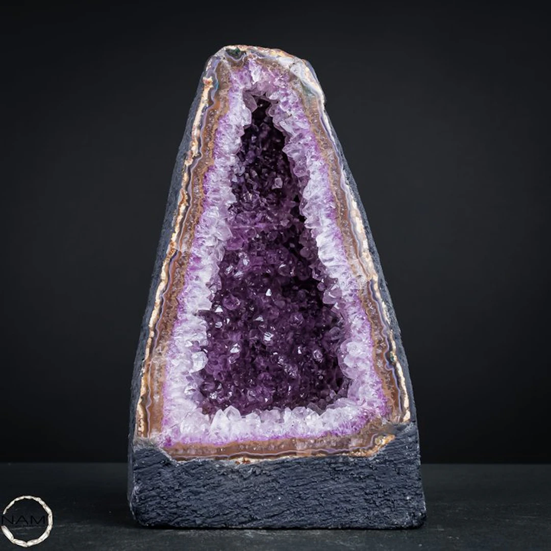 Natural amethyst crystal cathedral – deep purple collector's rarity- 1890.56 g