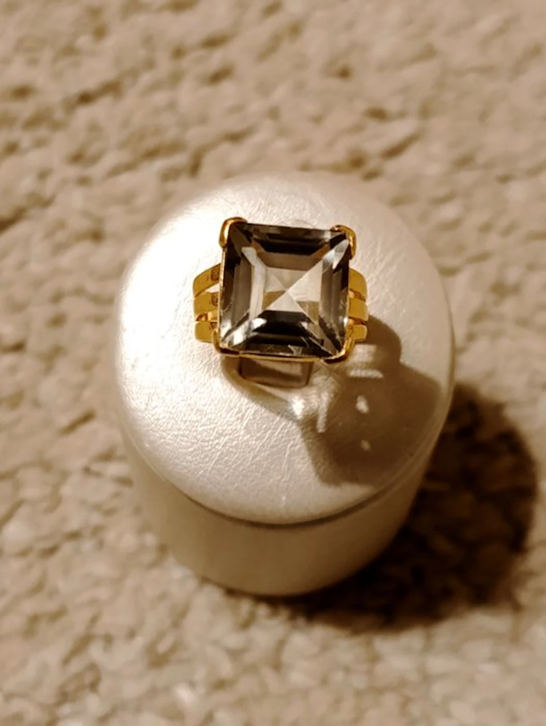 No reserve price - Ring Silver, Prasiolite, green amethyst