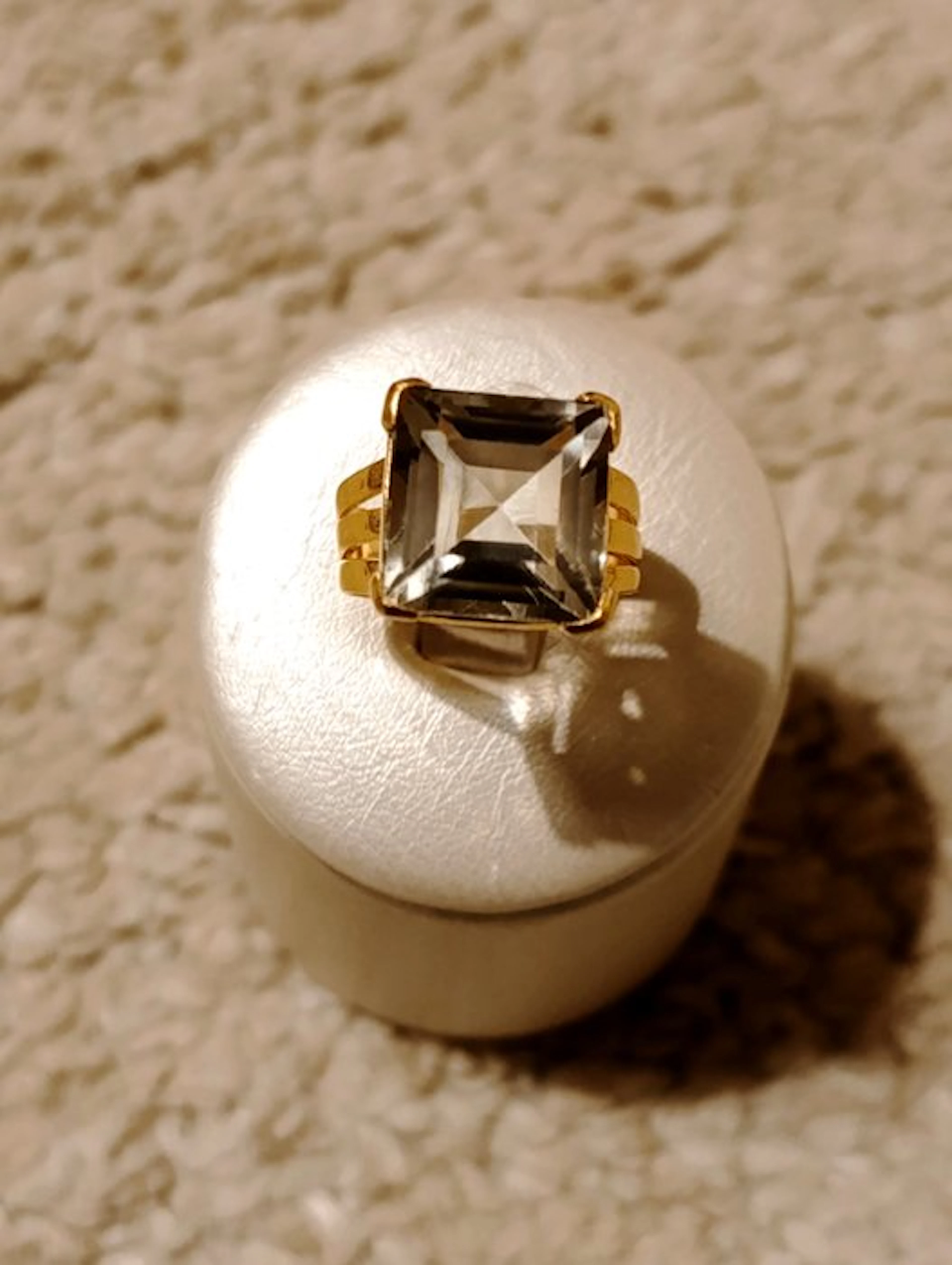 No reserve price - Ring Silver, Prasiolite, green amethyst