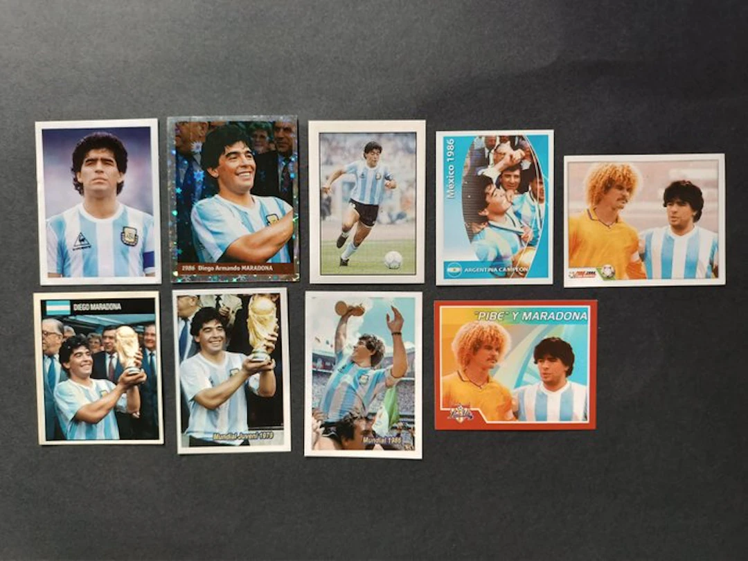 Panini 9 Figurine Diego Armando Maradona Argentina...