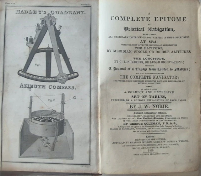 J. W. Norie - A Complete Epitome of Practical Navigation - 1856