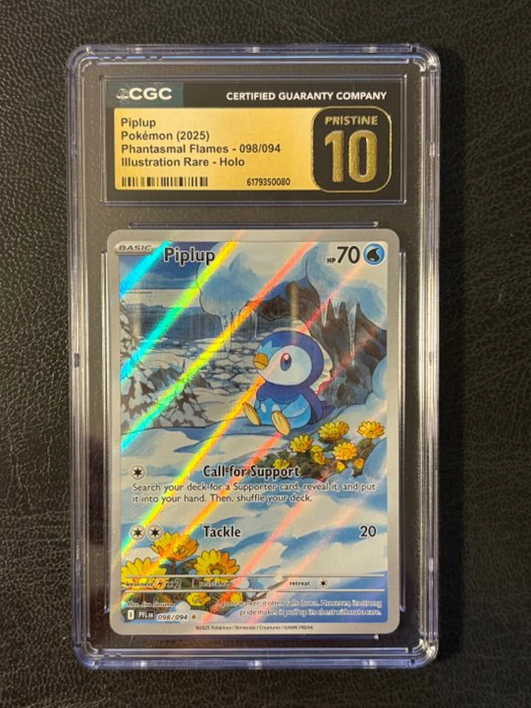 Pokémon - 1 Graded card - Piplup 098/094 Foil
