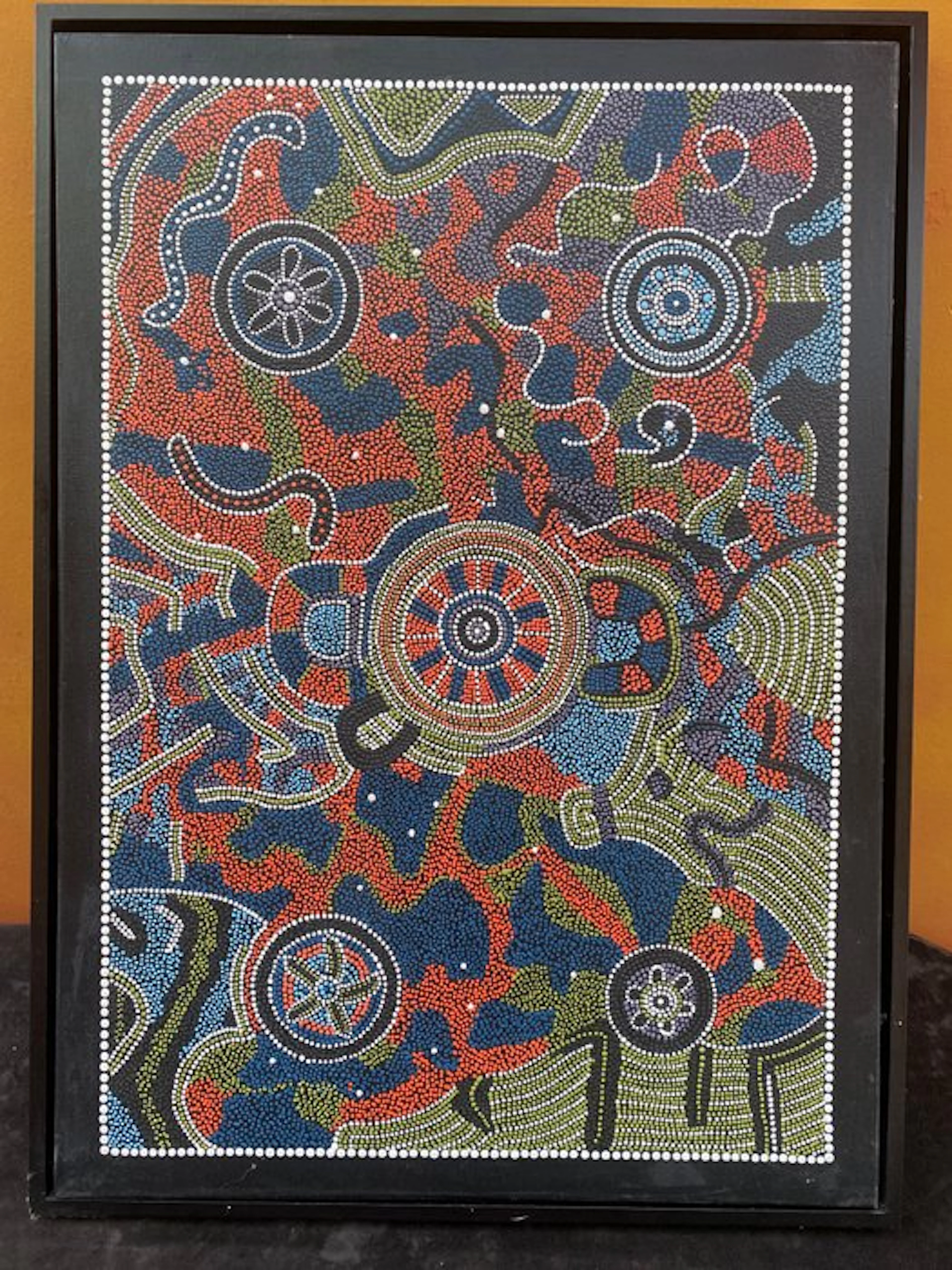 Unknown artist - Aboriginal Dot Painting – in classic...