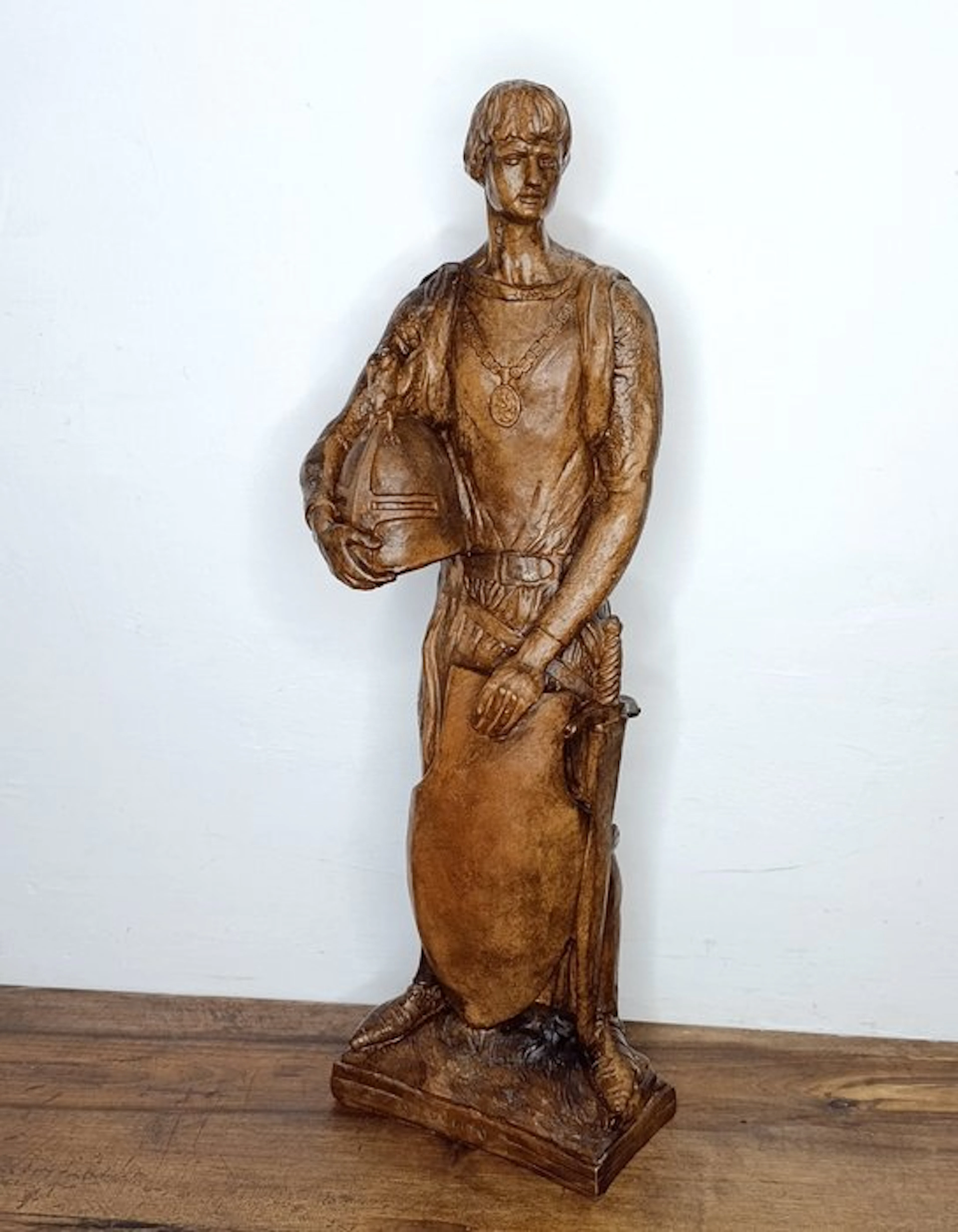 Sculpture, Crociato - 63 cm - Wood