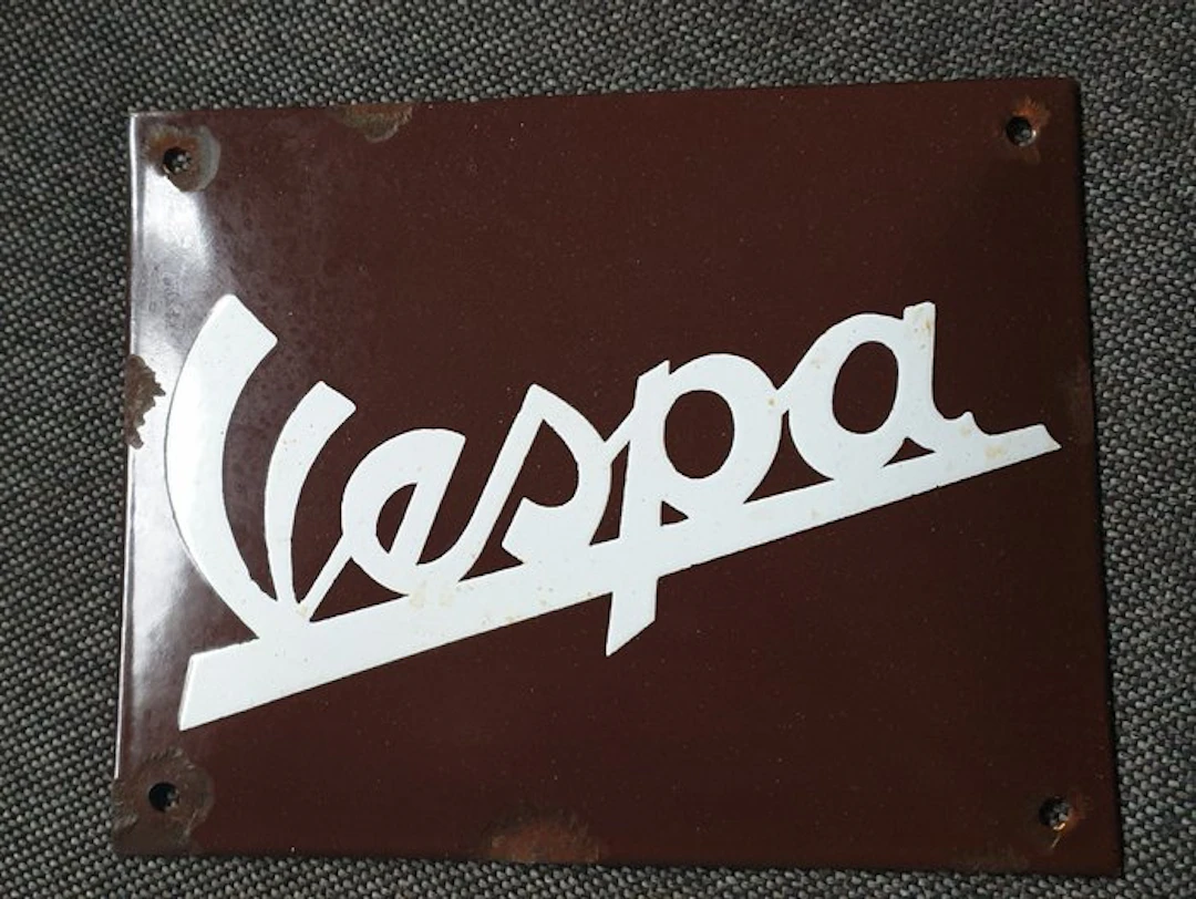 Aus Nachlass Rarität Originales 60iger Jahre - Vespa - Enamel sign - Enamel